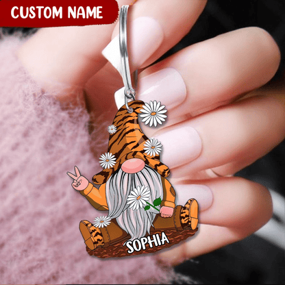 Gnome Patrick Day Keychain Custom Name Acrylic Flat Keychain Irish KO0449