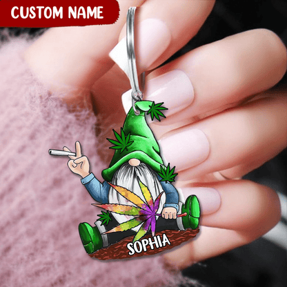 Gnome Patrick Day Keychain Custom Name Acrylic Flat Keychain Irish KO0449