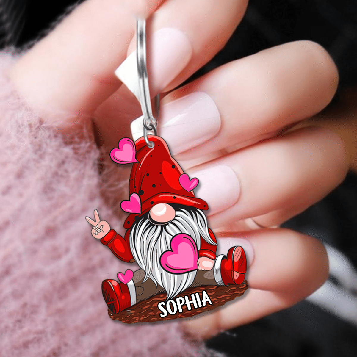 Gnome Patrick Day Keychain Custom Name Acrylic Flat Keychain Irish KO0449