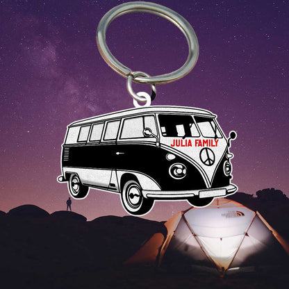 Personalized Camping Keychain, Class A Flat Acrylic Keychain for Camper KO0184