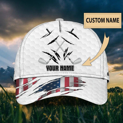 Customized Golf Cap for Men 4th of July 3D All Over Printed for Golf Players, Gift for Dad Golf CO0010