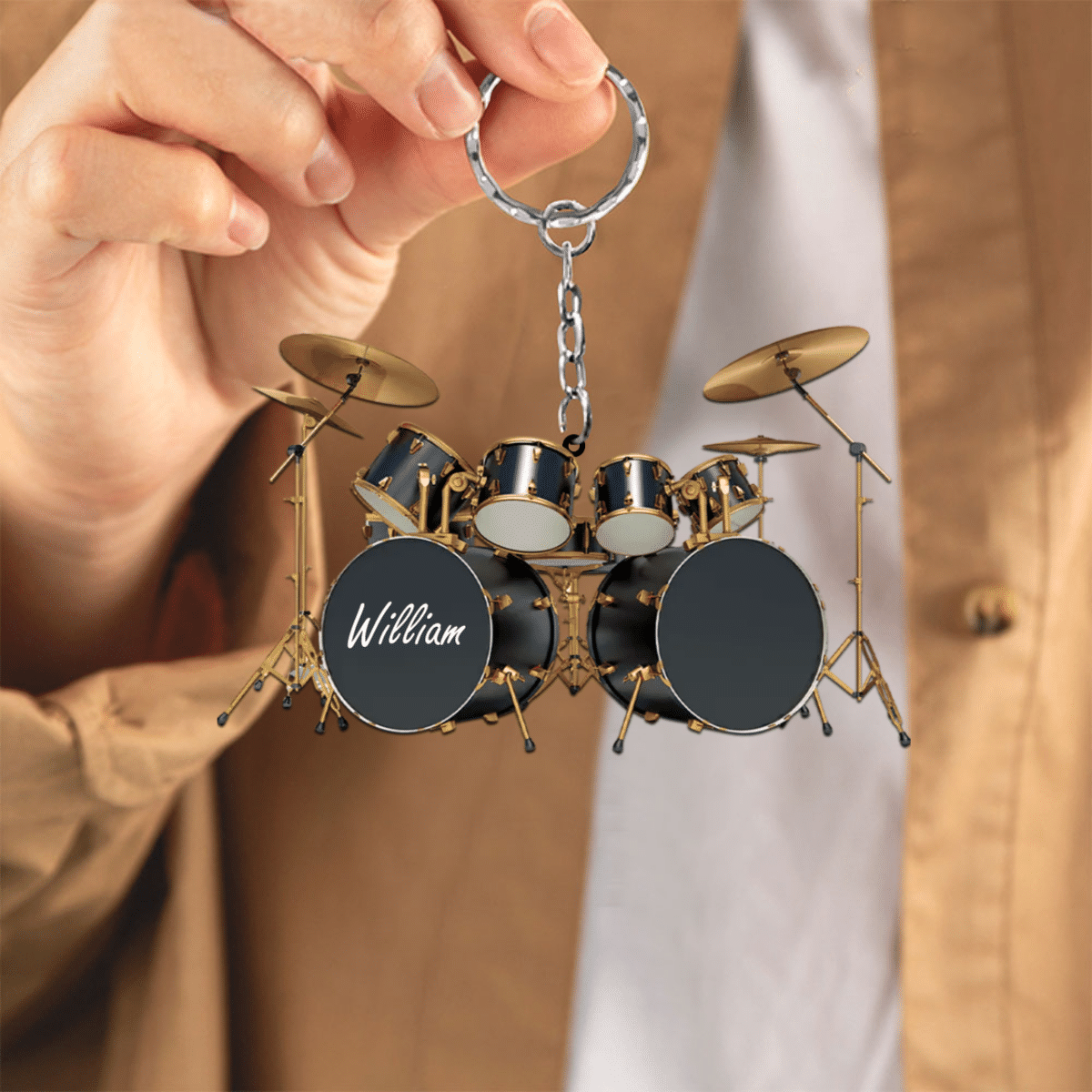 Drums Styles Colorful Drums Personalized Acrylic Keychain - Gift For Drummer KO0179