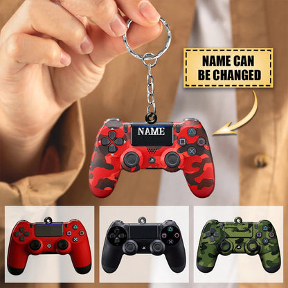 Personalized PS4 Gamer Custom Shaped Acrylic Keychain for PS Players KO0342