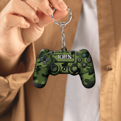 Personalized PS4 Gamer Custom Shaped Acrylic Keychain for PS Players KO0342