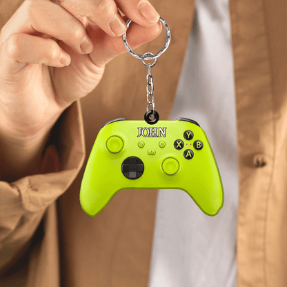 Personalized Xbox Playstation Gamer Custom Shaped Flat Acrylic Keychain KO0340