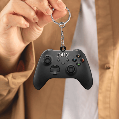 Personalized Xbox Playstation Gamer Custom Shaped Flat Acrylic Keychain KO0340