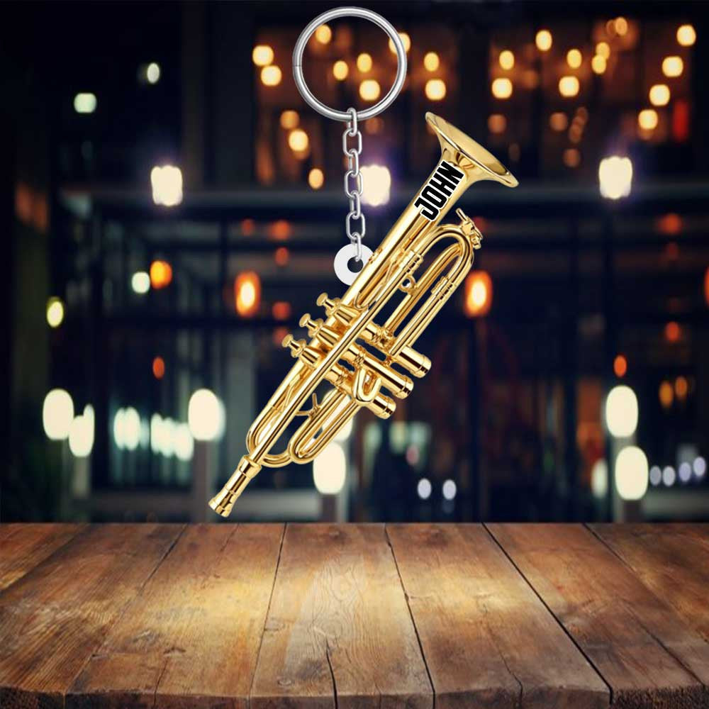 Personalized Cornet Instrument Acrylic Keychain for Cornet Lovers Accessories for him KO0338