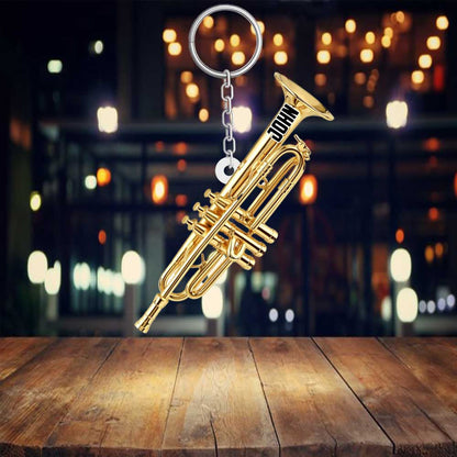 Personalized Cornet Instrument Acrylic Keychain for Cornet Lovers Accessories for him KO0338