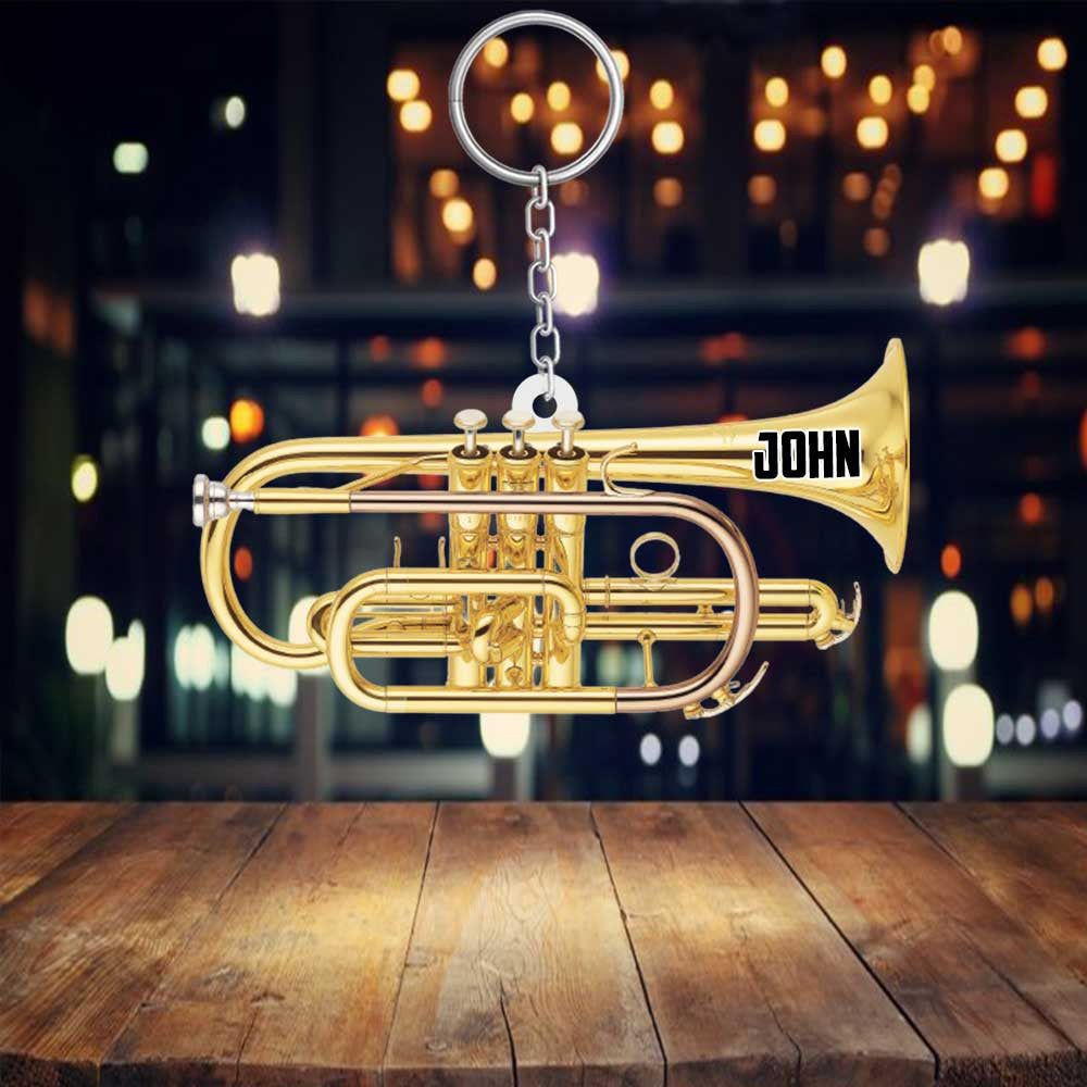 Personalized Cornet Instrument Acrylic Keychain for Cornet Lovers Accessories for him KO0338