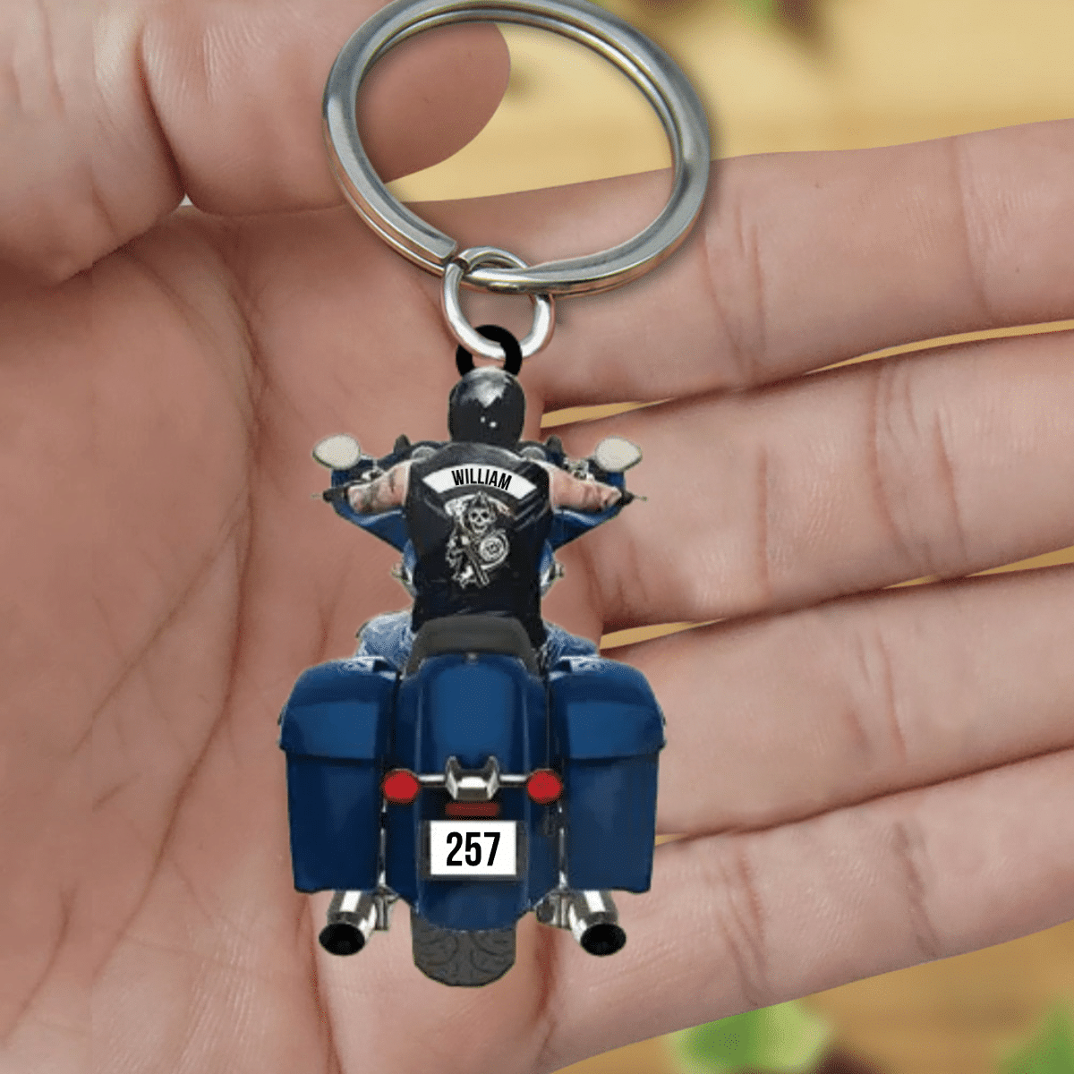 Personalized Biker Street Glide Road Glide Motorcycle Acrylic Keychain for Biker Man, Gift for Man KO0335