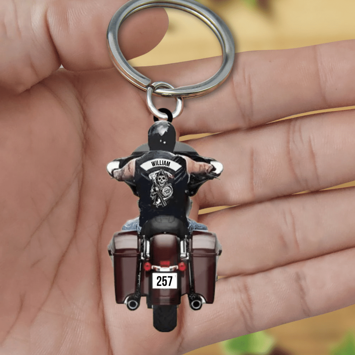 Personalized Biker Street Glide Road Glide Motorcycle Acrylic Keychain for Biker Man, Gift for Man KO0335