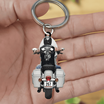 Personalized Biker Street Glide Road Glide Motorcycle Acrylic Keychain for Biker Man, Gift for Man KO0335