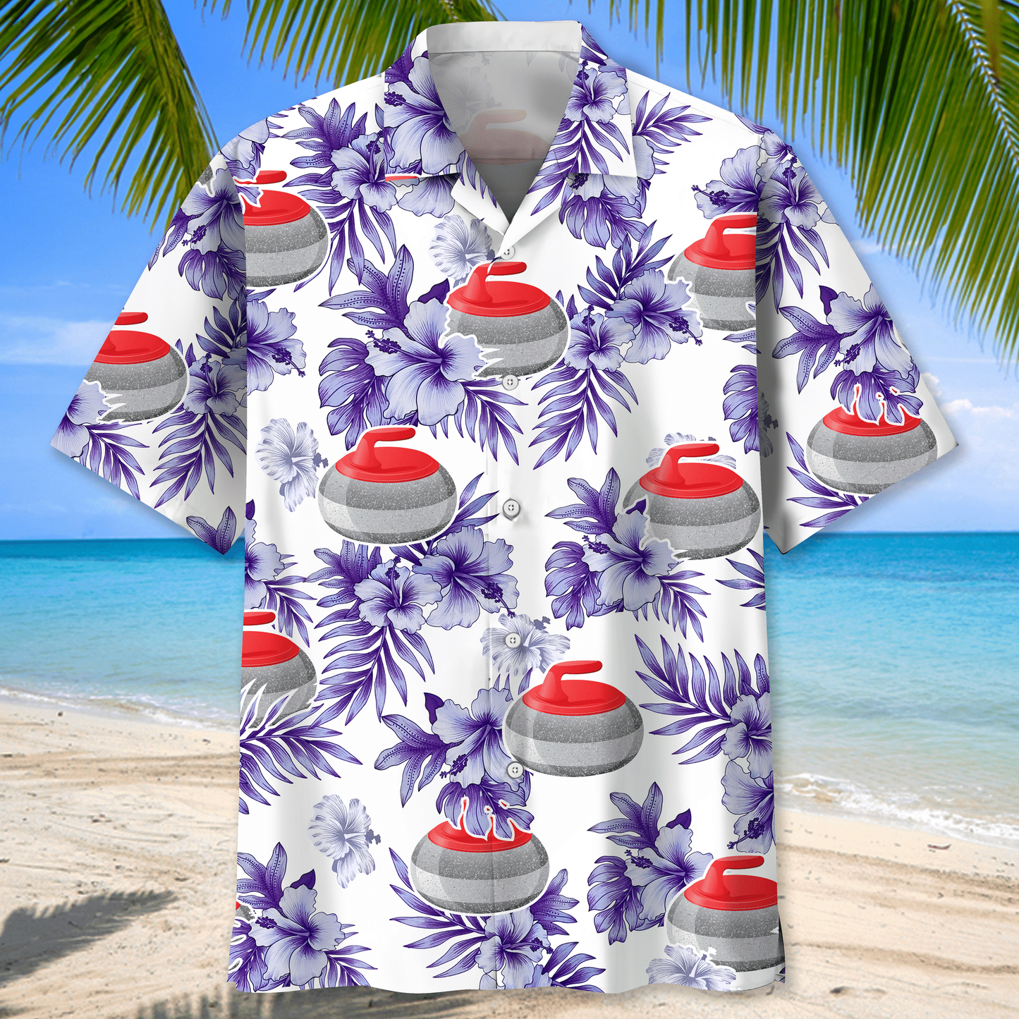 Curling Multi Color Nature Hawaiian Shirt, Curling Sport Hawaii Shirt HO3718