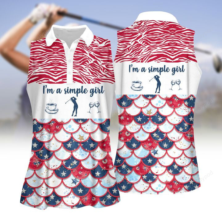 I'm a simple girl wine women golf apparel, women short sleeve polo shirt, sleeveless polo shirt GY0276