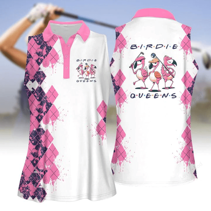 Golf friends birdie queens women polo shirt, women short sleeve polo shirt, sleeveless polo shirt GY0044