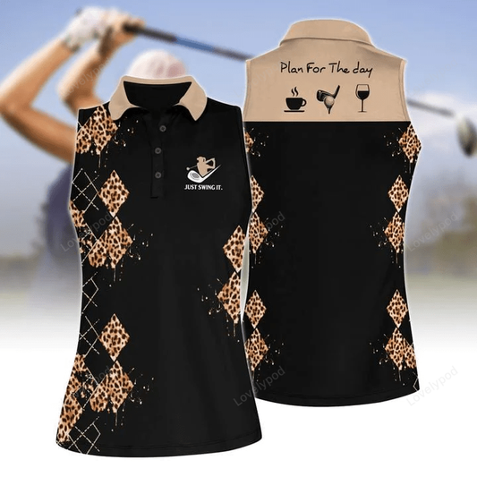 Plan for the day women golf short sleeve polo shirt, sleeveless polo shirt GY0362