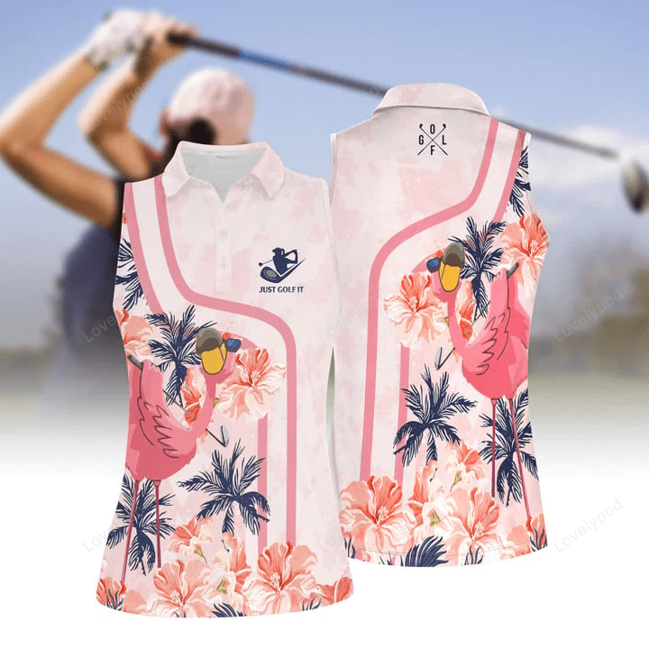 Flamingo golf women short sleeve polo shirt sleeveless polo shirt GY0034