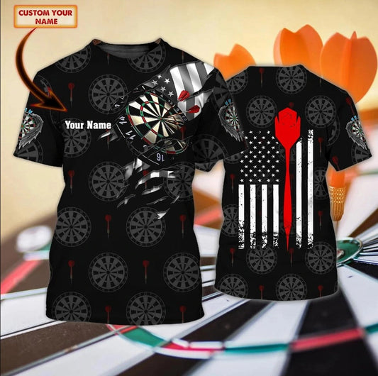 Lasfour Dart Personalized 3D All Over Printed American Shirt DMA0451