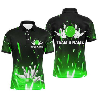 Custom Flame Bowling Polo Shirts For Team BO0061