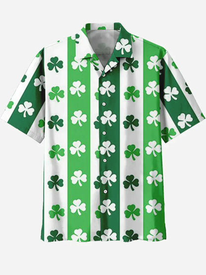 Lucky Clover & Skull Creative St. Patrick's day hawaiian shirt PO0123