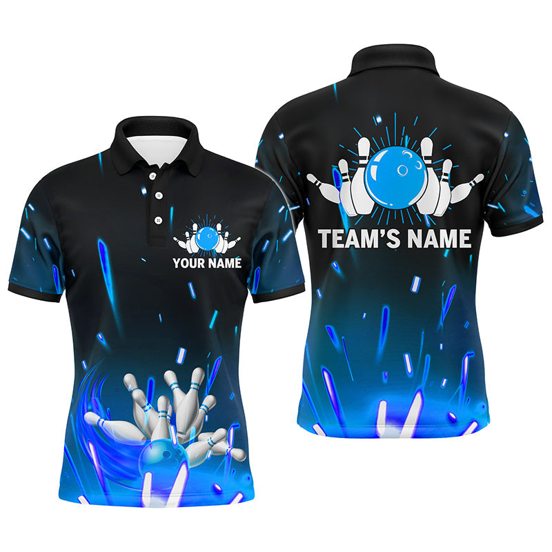 Custom Flame Bowling Polo Shirts For Team BO0061