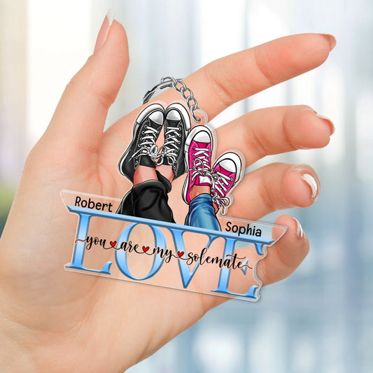 You Are My Solemate-Personalized Keychain- Gift For Him/Gift For Her- Shoes Couple Keychain KO0003