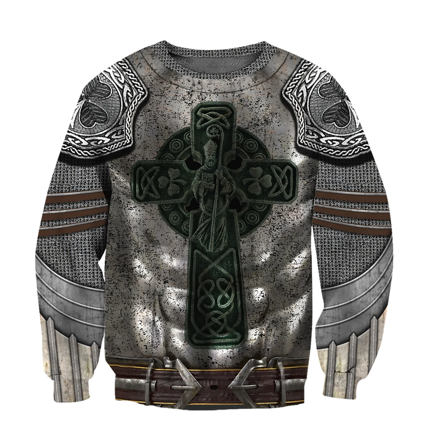 3D All Over Print Celtic Cross Irish Armor Knight Warrior Shirt, Gift for Irish Man in St Patrick's Day PO0250