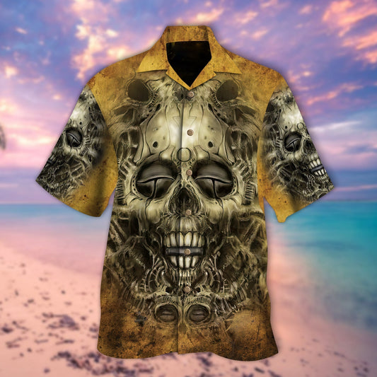 Cute Skull 3D Hawaiian Shirt Short Sleeve, Best Gifts For Skull Lovers HO5297