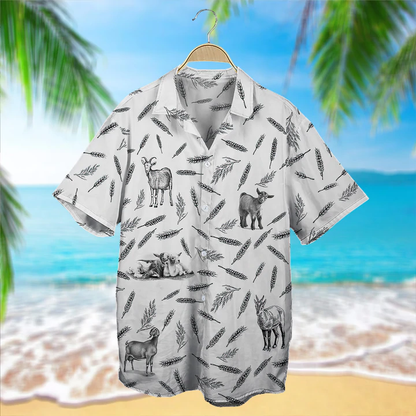 Goat Pattern - Hawaiian Shirt, Animal Farm Goat Hawaiian Shirts For Men, women HO2490