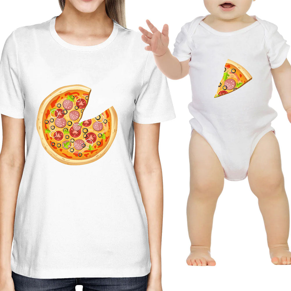 Trendy Mother and Baby Pizza Matching Clothes, Mom and Me Pizza Slice Clothing Set, Pizza Matching Shirt, Gift For First Mom MI0255