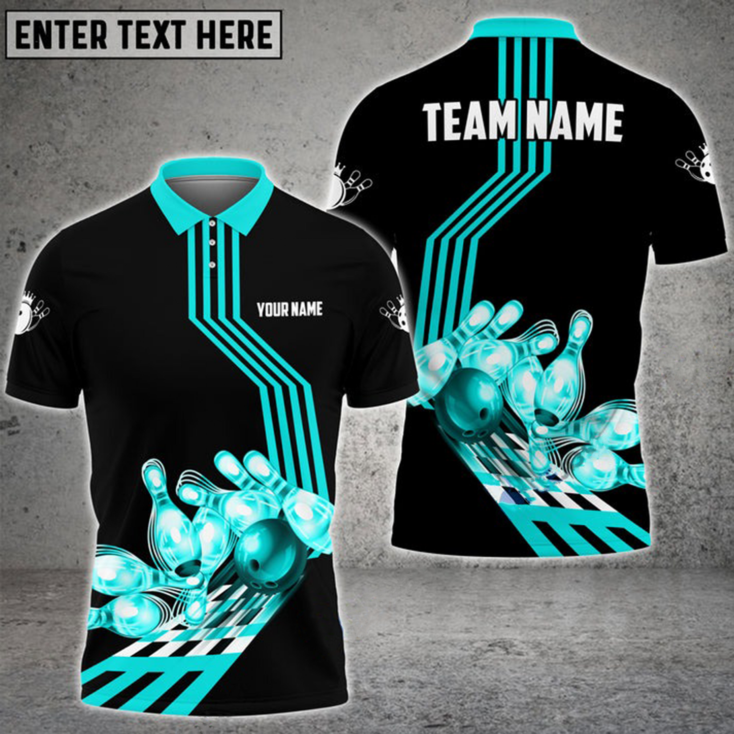 Custom Bowling Polo Shirts For Team BO0356