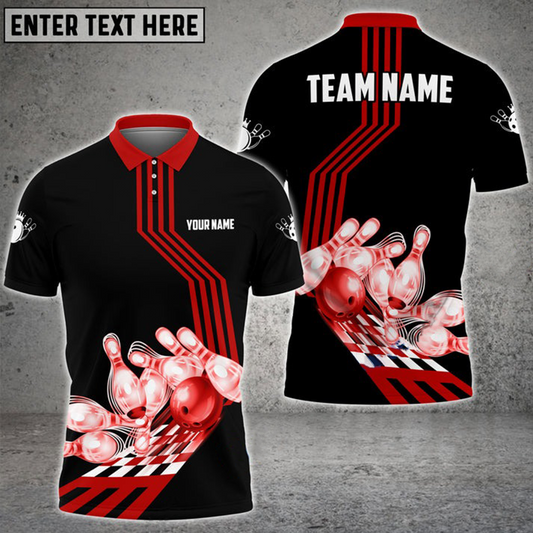 Custom Bowling Polo Shirts For Team BO0356