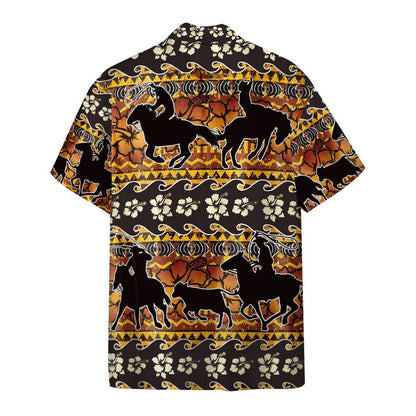 Men's 3D Team Roping Flower Hawaiian Pattern Custom Hawaii Shirt, cosplay Hawaiian Shirt HO0525