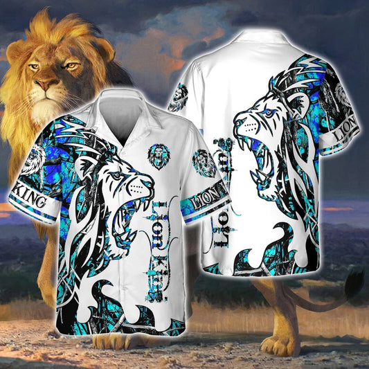 Lion King 3D All Over Print Hawaiian Shirt, Lion Hawaiian Shirts, Love Lion Gift HO5132