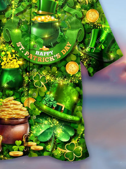 Happy St. Patrick's Day Hawaiian shirt - Men's Casual Happy St. Patrick's Day Hawaiian Shirt PO0084