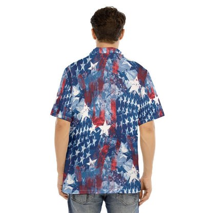 Hawaiian Camp Collar Short Sleeve Button-Down Shirt USA, Hawaiian Shirt For Unisex HO4968