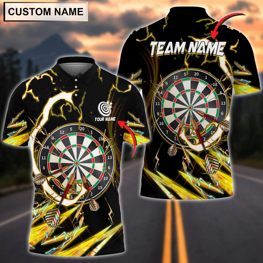 Lasfour Multilcolor Breath Of Thunder Darts Personalized Name, Team Name 3D Polo Shirt DMO0066