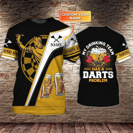 Lasfour Dart Personalized 3D All Over Printed Drinkers Play Darts 2 Shirt DMA0434