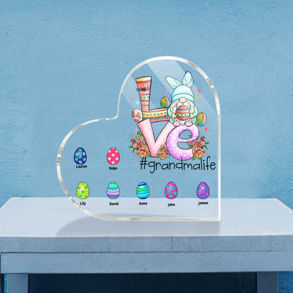 Personalized Love Grandma Life Acrylic Plaque, Love Plaque Easter Day Plaque Desk Decoration MI0508