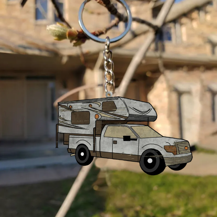 Camper RV Motorhome Travel Trailer Personalized Keychains, Campervan Owners, Motorhome Owners, Camper trailers Owners Gifts, Pickup Camper KO0226