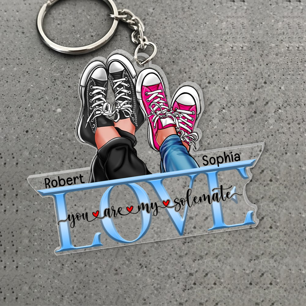 You Are My Solemate-Personalized Keychain- Gift For Him/Gift For Her- Shoes Couple Keychain KO0003