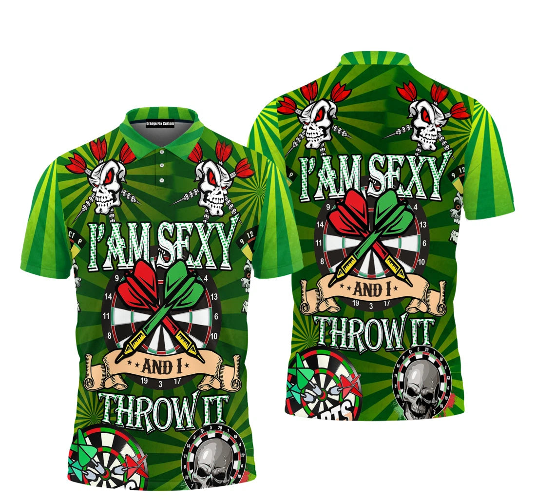 3D All Over Print I'm Sexy And I Throw It Dart Game For - Polo Shirt DMO0097