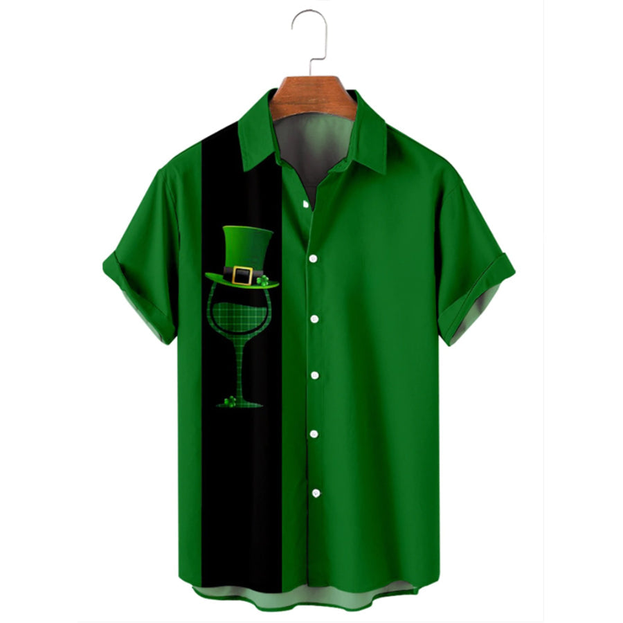 Love Patrick Day Gnomes Hawaiian Shirt, St. Patrick's Day Shirt, Shamrock Lucky Lip Hawaiian Shirt PO0076