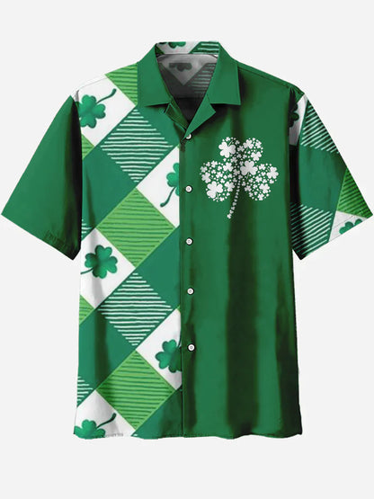 Lucky Clover & Skull Creative St. Patrick's day hawaiian shirt PO0123