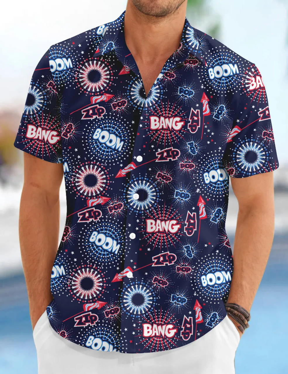 4th Of July Fireworks With Sound Hawaiian Shirt HO0295