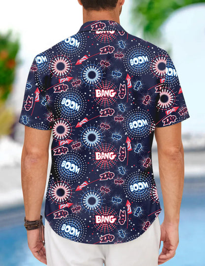 4th Of July Fireworks With Sound Hawaiian Shirt HO0295