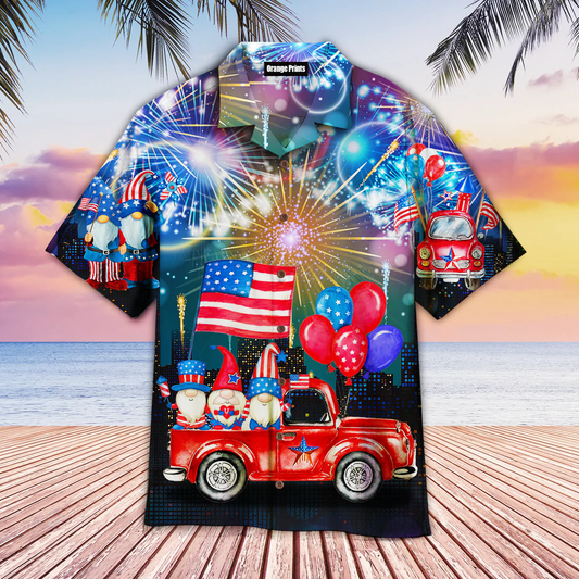 4th Of July Independence Day Cheerful Gnomes Hawaiian Shirt HO1117