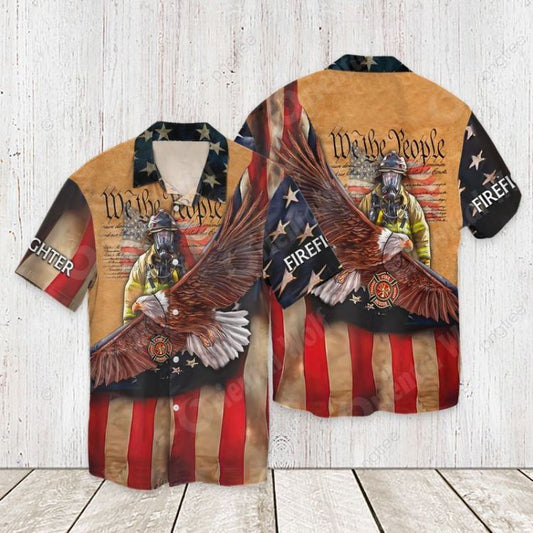 4th Of July Independence Day Memorial Day Firefighter Hawaiian Shirt HO1124