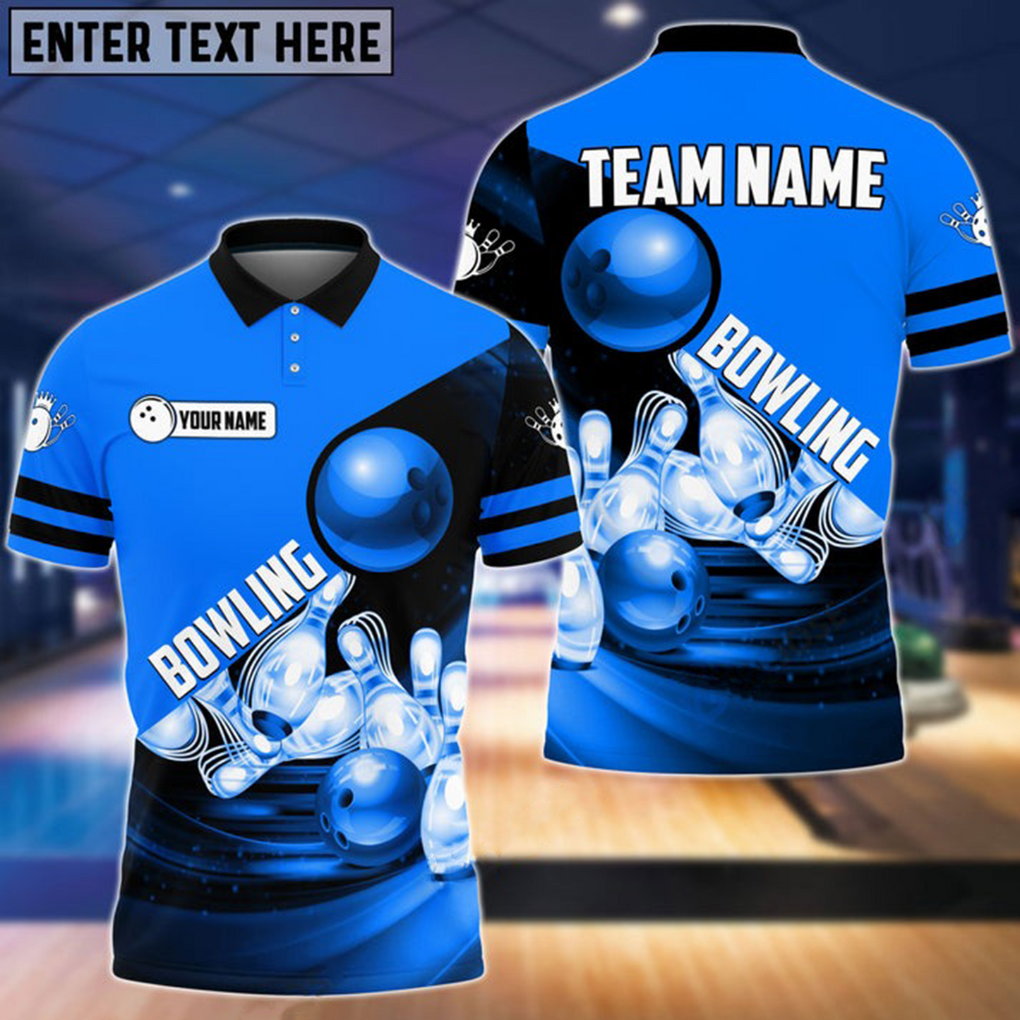 Custom Bowling Polo Shirts For Team BO0360