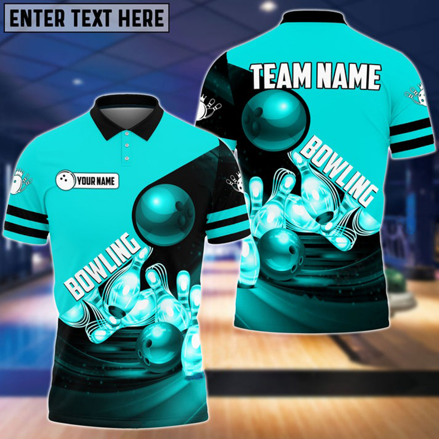 Custom Bowling Polo Shirts For Team BO0360